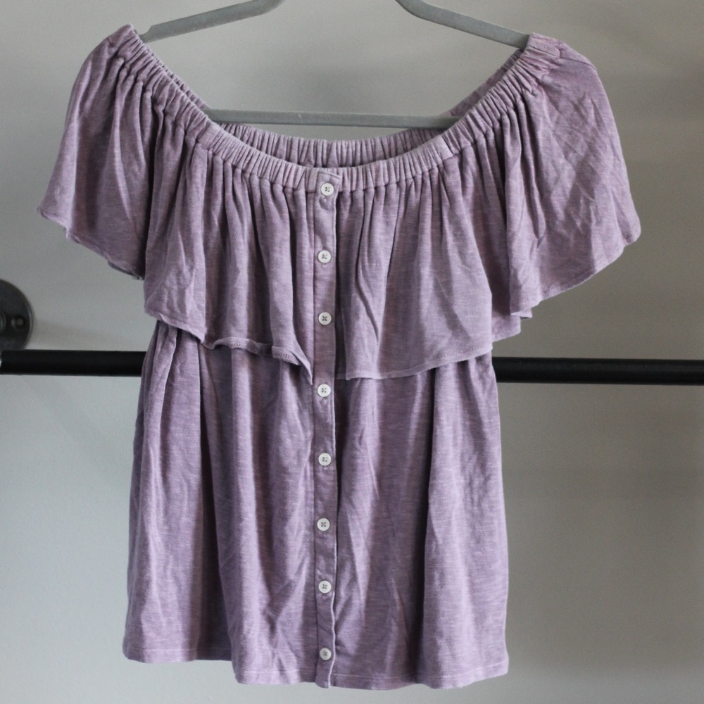 American eagle outfitters, purple soft and sexy slub  top, size Small